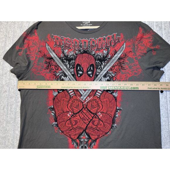 Deadpool Shirt Mens XL Black Graphic Mad Engine Marvel X-Men Avengers - Picture 5 of 9